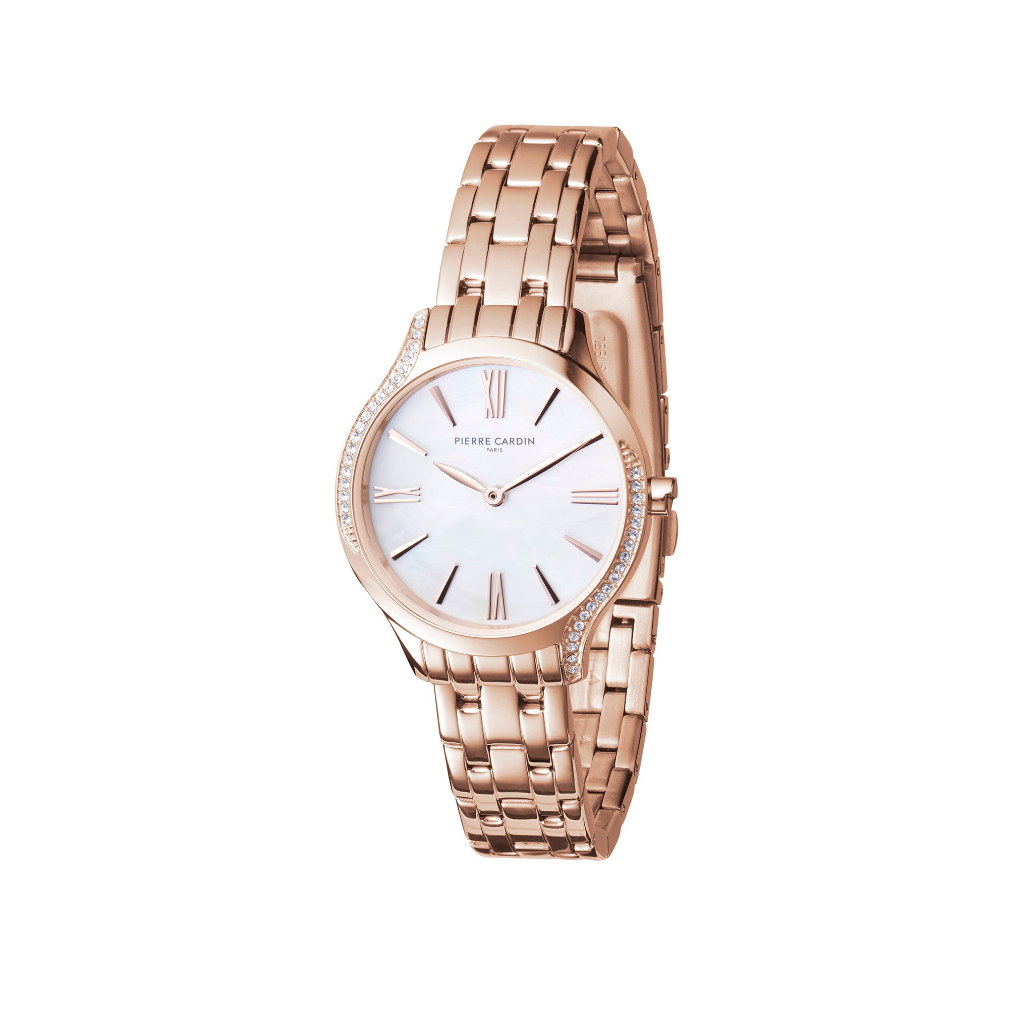 Gaillon Regal Ladies Rose Gold Watch with White Mother of Pearl Dial Pierre Cardin Watches