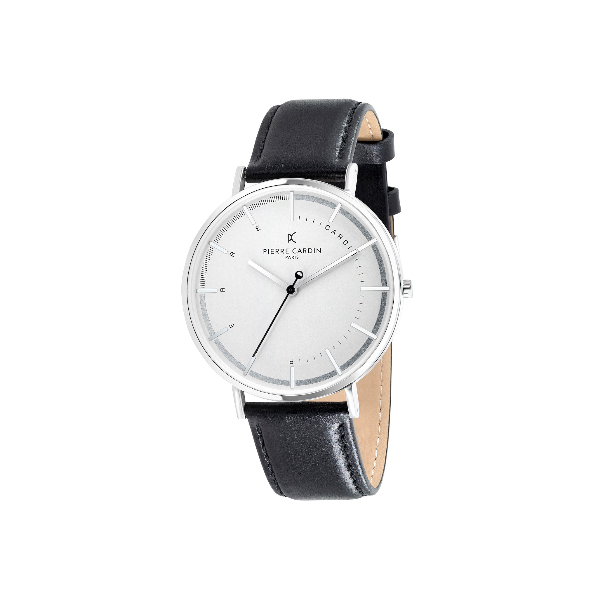 Mens grey hot sale leather watch